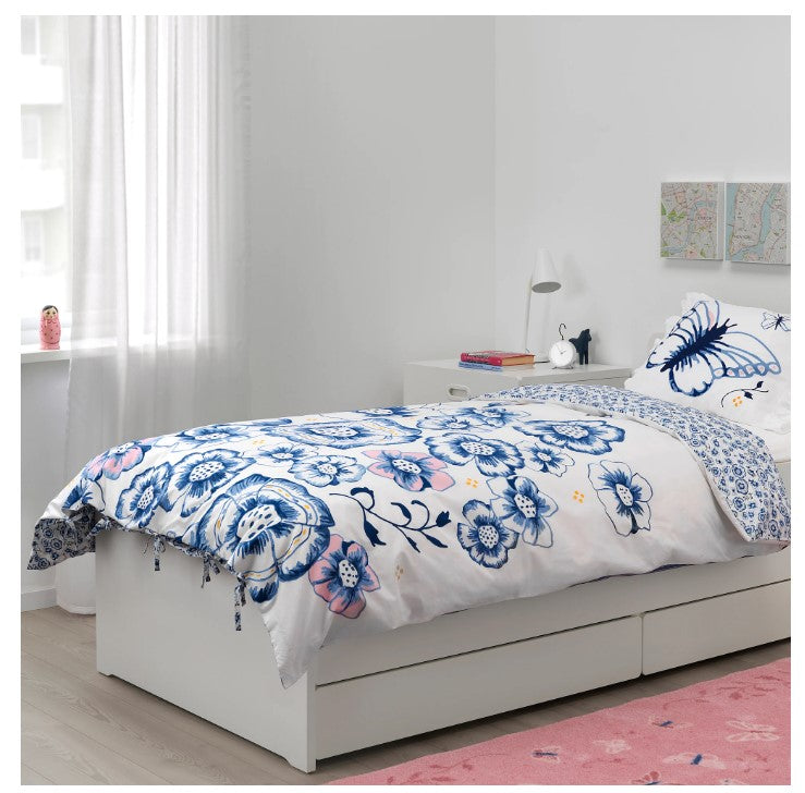 IKEA SÅNGLÄRKA DUAL SIDE DUVET AND PILLOW COVER